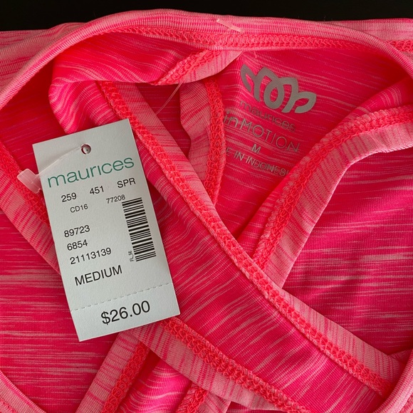 NWT Women’s Maurices Active Pink Open Back Tank - Picture 5 of 8